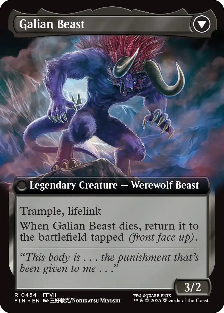 Vincent Valentine // Galian Beast [454] [Extended Art] [FINAL FANTASY] [Non-Foil]