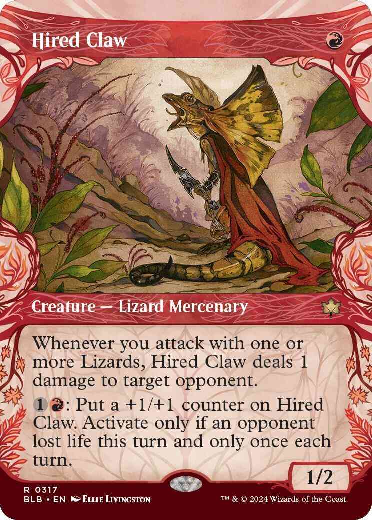 Hired Claw [317] [Woodland Showcase] [Bloomburrow] [Foil]