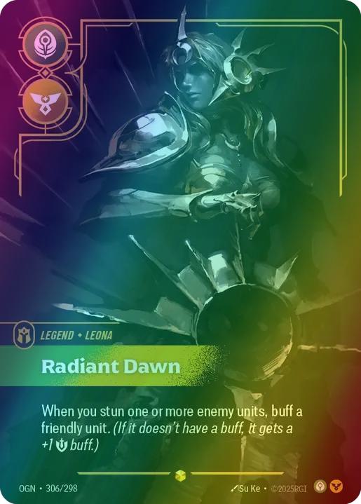 Radiant Dawn (Leona) (Overnumbered) - 306/298 [Origins] [Foil]