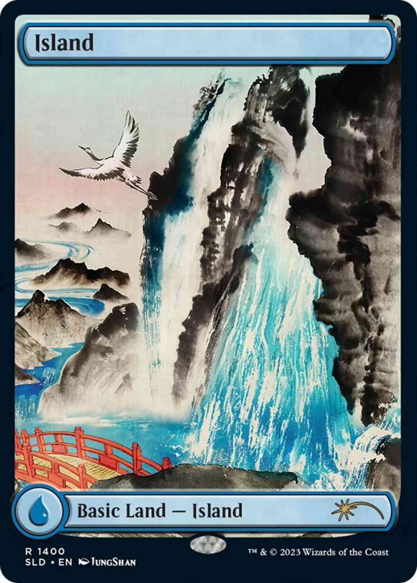 Island [1400] [Full Art] [Meditation On Nature] [Secret Lair Drop] [Non-Foil]