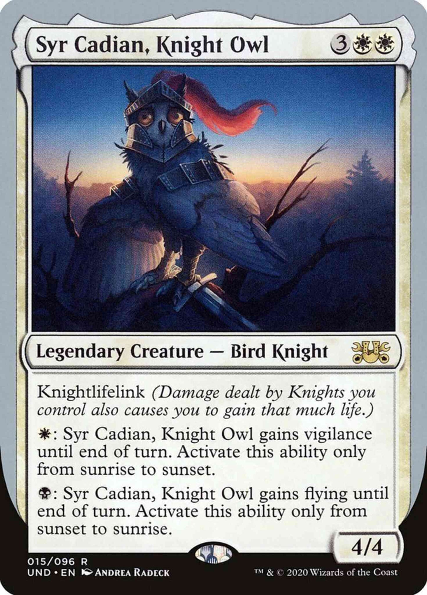 Syr Cadian, Knight Owl [15] [Unsanctioned] [Non-Foil]