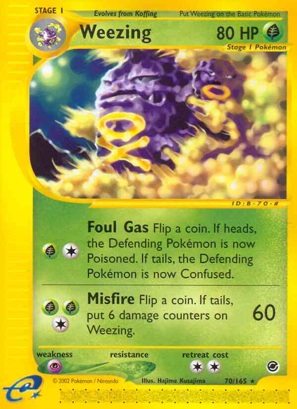 Weezing - 70/165 - Rare [ecard1-70] [Reverse Holo]