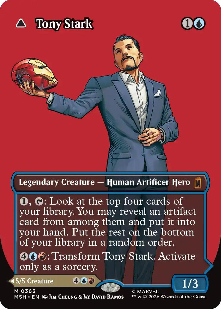Tony Stark // The Invincible Iron Man [363] [Borderless] [Logo] [Marvel Super Heroes] [Non-Foil]