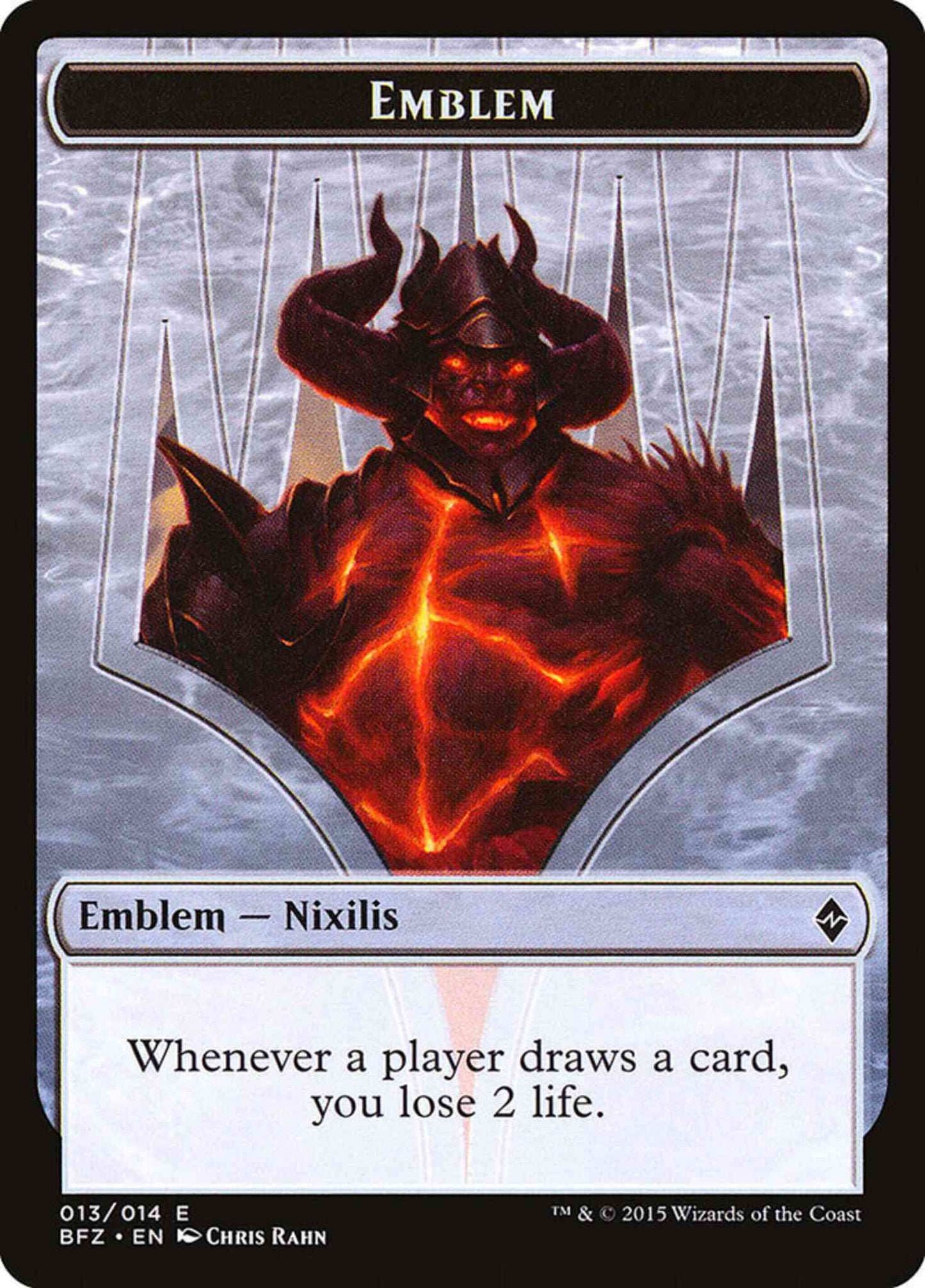 Ob Nixilis Reignited Emblem [13] [Battle for Zendikar Tokens] [Non-Foil]