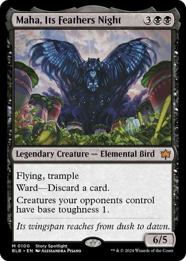 Maha, Its Feathers Night [100] [Bloomburrow] [Foil]