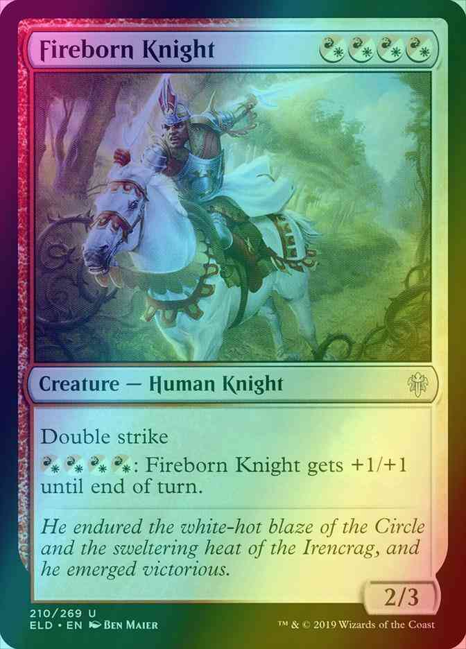 Fireborn Knight [210] [Throne of Eldraine] [Foil]