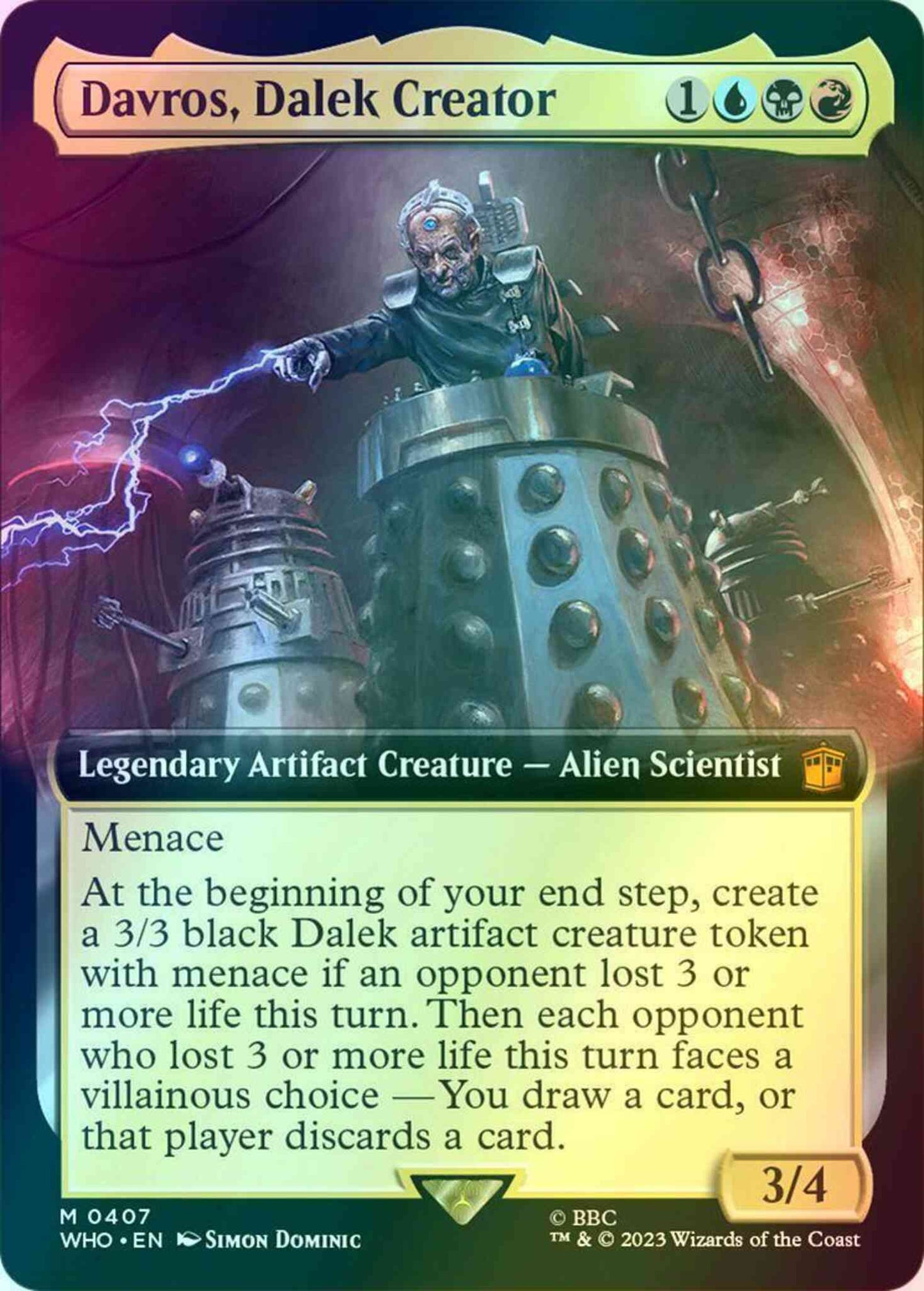 Davros, Dalek Creator [407] [Extended Art] [Universes Beyond: Doctor Who] [Foil]