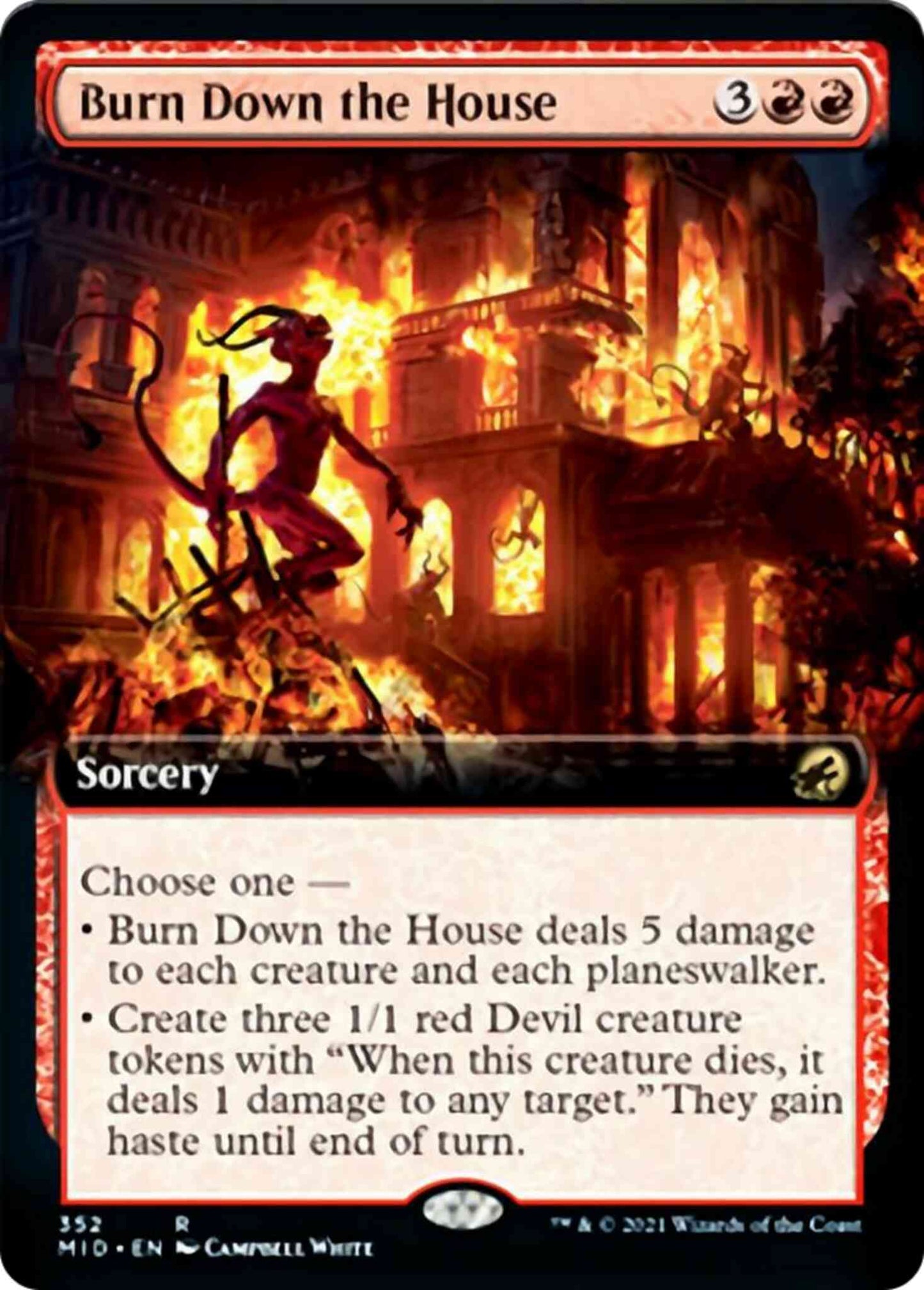 Burn Down the House [352] [Extended Art] [Innistrad: Midnight Hunt] [Non-Foil]