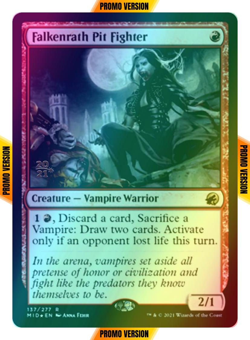 Falkenrath Pit Fighter [Prerelease] [137s] [Innistrad: Midnight Hunt Promos] [Foil]