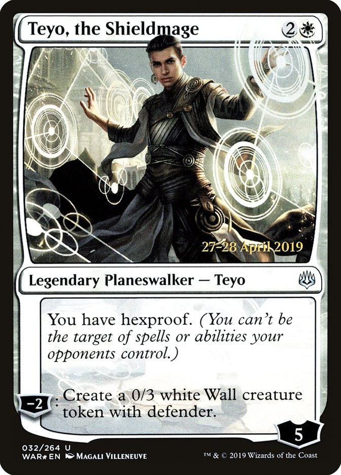 Teyo, the Shieldmage [Prerelease] [32s] [War of the Spark Promos] [Foil]