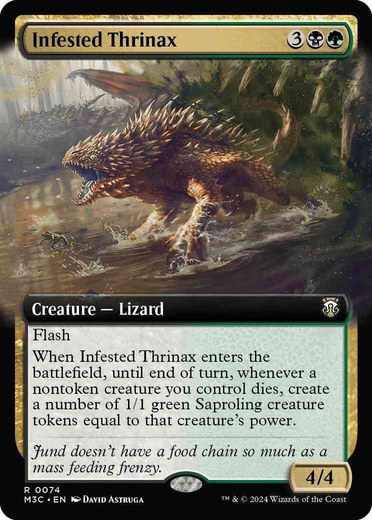 Infested Thrinax [74] [Extended Art] [Modern Horizons 3: Commander] [Ripple Foil]