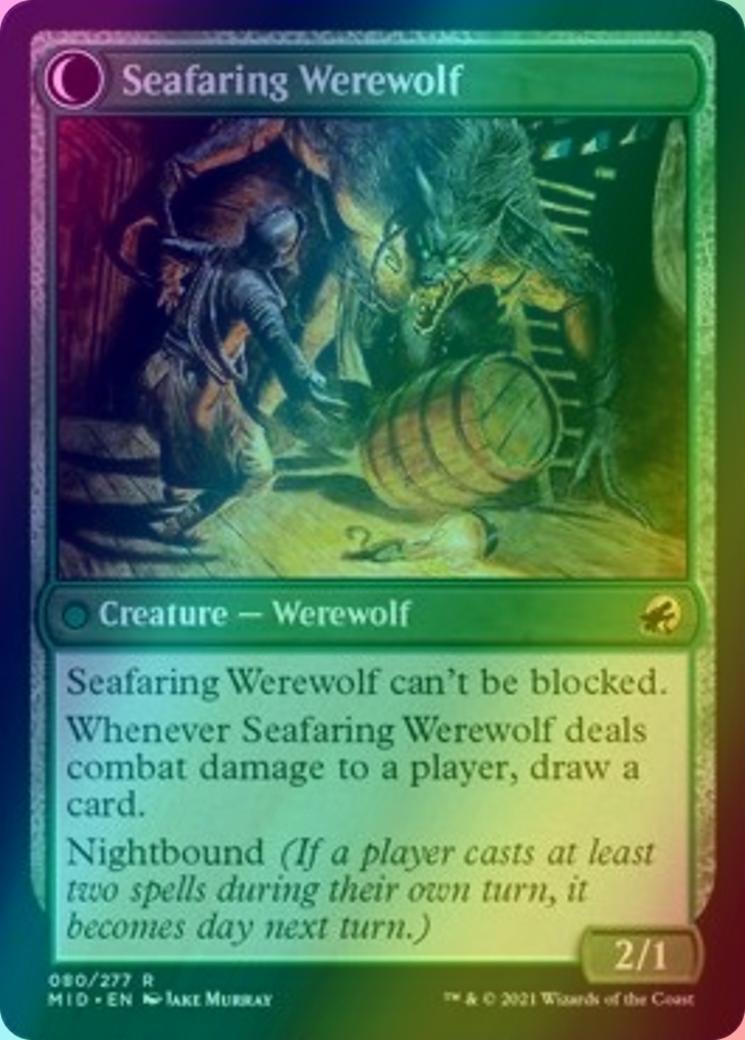 Suspicious Stowaway // Seafaring Werewolf [80] [Innistrad: Midnight Hunt] [Foil]