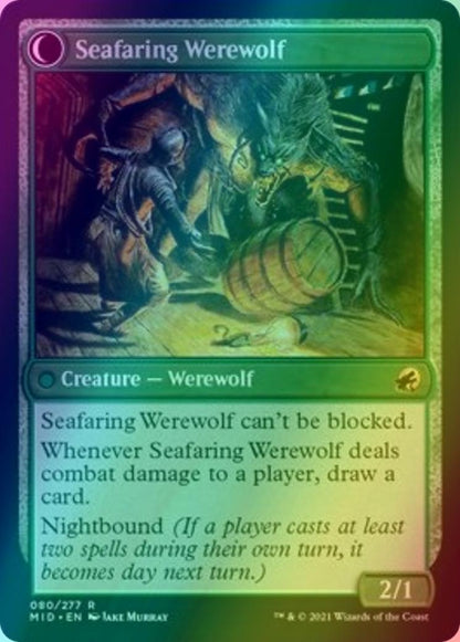 Suspicious Stowaway // Seafaring Werewolf [80] [Innistrad: Midnight Hunt] [Foil]