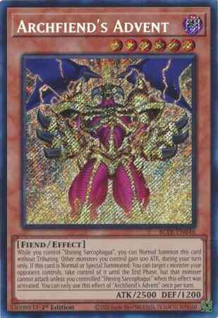 Archfiend's Advent - BLTR-EN046 - Secret Rare - 1st Edition