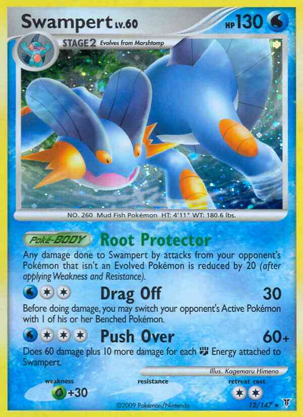 Swampert - 12/147 - Rare Holo [pl3-12] [Reverse Holo]