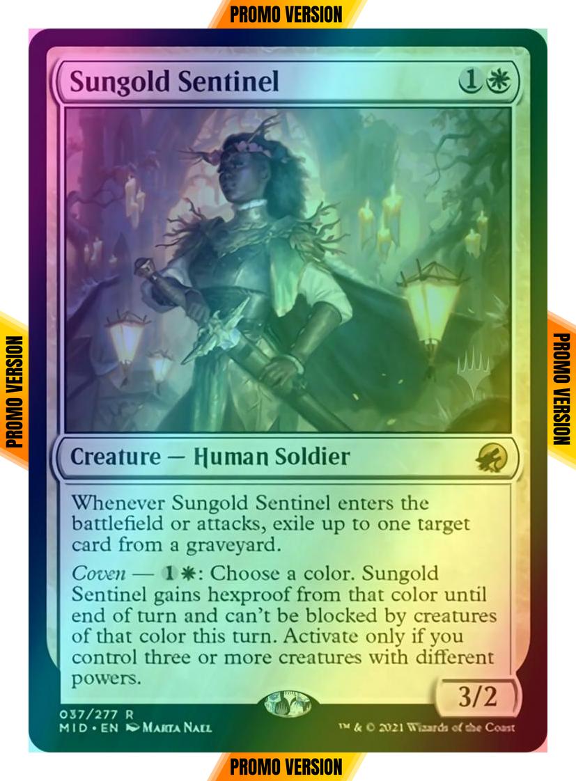 Sungold Sentinel [Promo Pack] [37p] [Innistrad: Midnight Hunt Promos] [Foil]