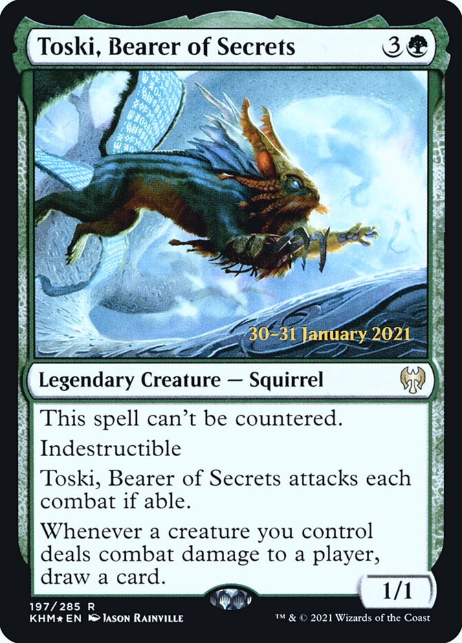 Toski, Bearer of Secrets [Prerelease] [197s] [Kaldheim Promos] [Foil]