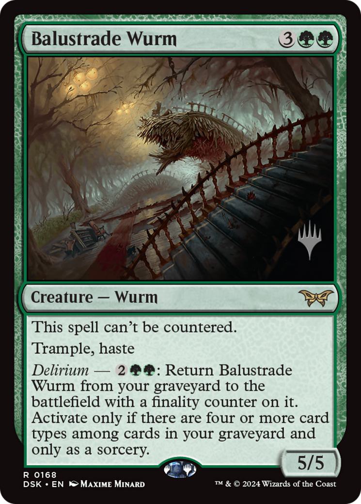 Balustrade Wurm [168p] [Promo Pack] [Duskmourn: House of Horror: Promos] [Foil]