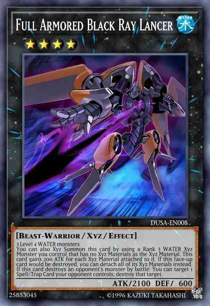 Full Armored Black Ray Lancer - DUSA-EN008 - Ultra Rare - 1st Edition