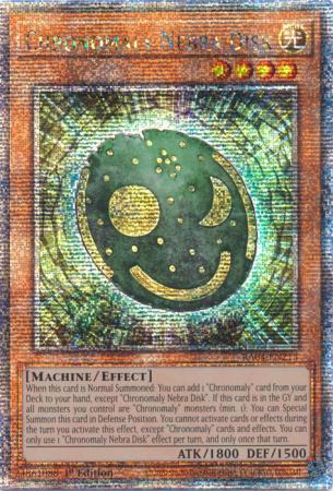 Chronomaly Nebra Disk - RA04-EN213 - Quarter Century Secret Rare - 1st Edition