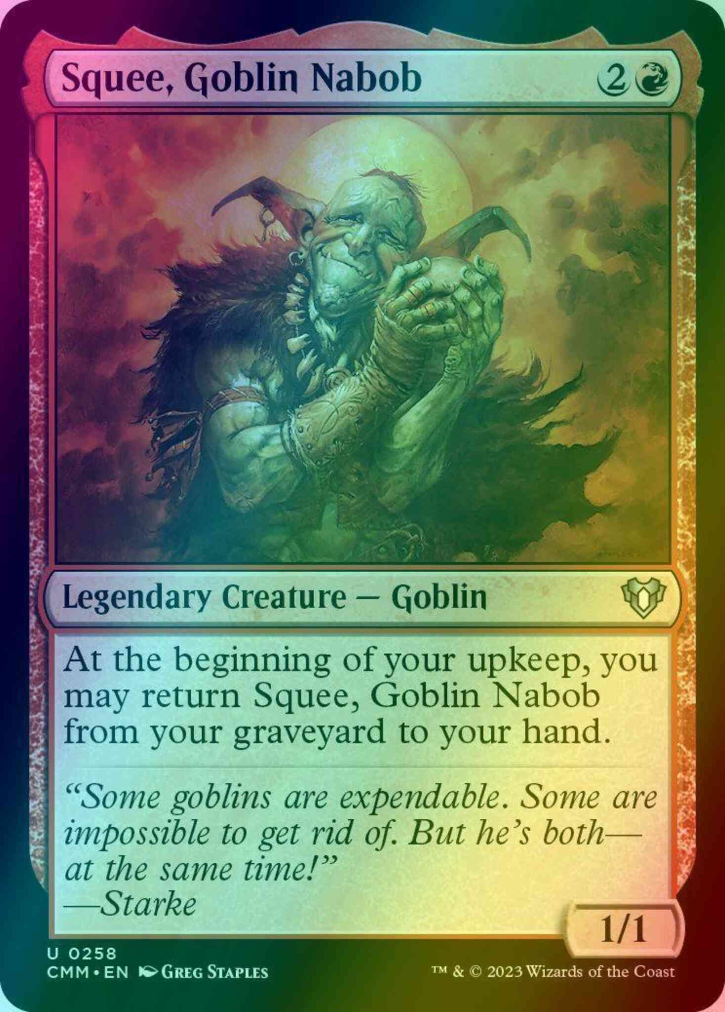 Squee, Goblin Nabob [258] [Commander Masters] [Foil] – Face to