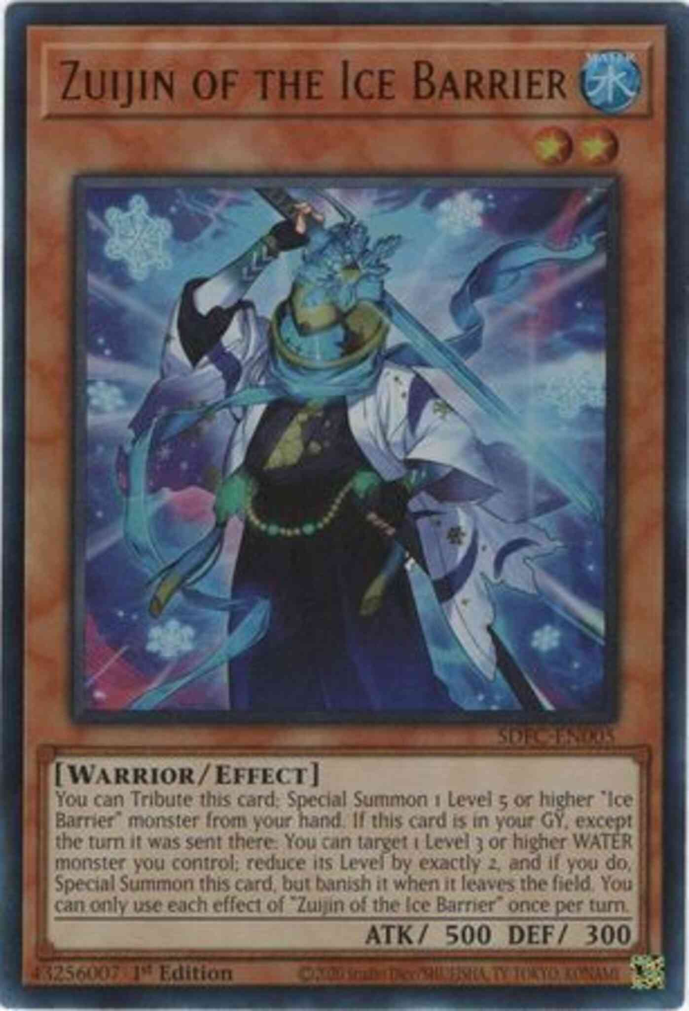 Zuijin of the Ice Barrier - SDFC-EN005 - Ultra Rare - 1st Edition
