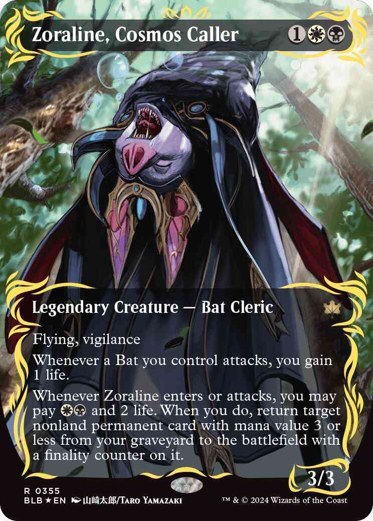 Zoraline, Cosmos Caller [355] [Borderless] [Anime] [Bloomburrow] [Raised Foil]