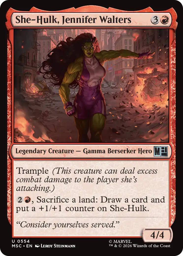 She-Hulk, Jennifer Walters [554] [Beginner Box] [Marvel Super Heroes: Commander] [Non-Foil]