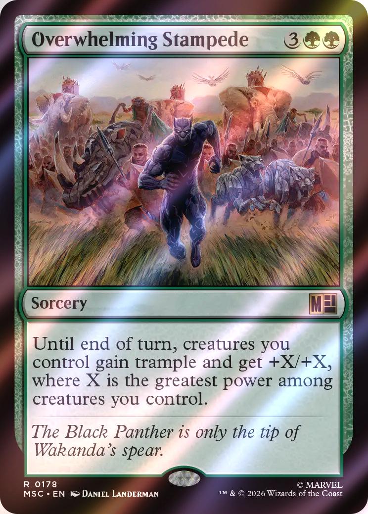 Overwhelming Stampede [178] [Marvel Super Heroes: Commander] [Surge Foil]