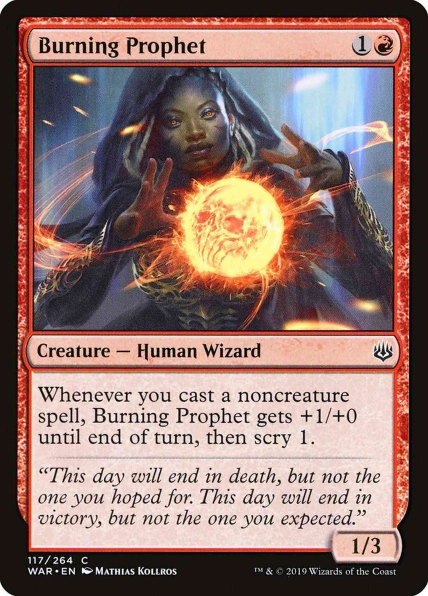 Burning Prophet [117] [War of the Spark] [Non-Foil]