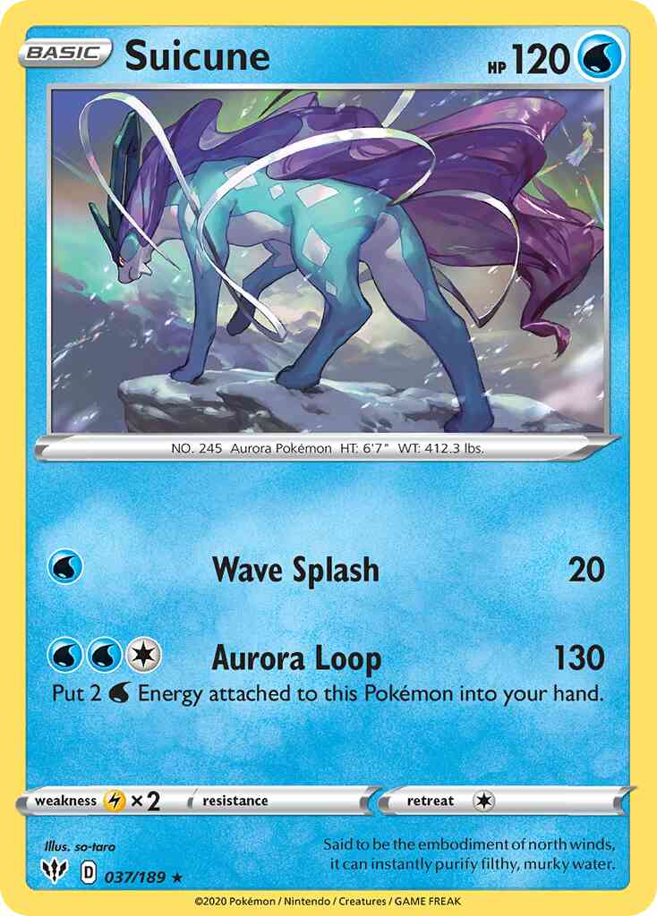 Suicune - 037/189 - Theme Deck Exclusive [swsh3msp-037] [Non-Holo]