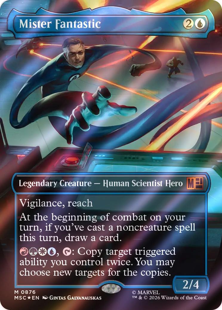 Mister Fantastic [876] [Borderless] [Marvel Super Heroes: Commander] [Surge Foil]