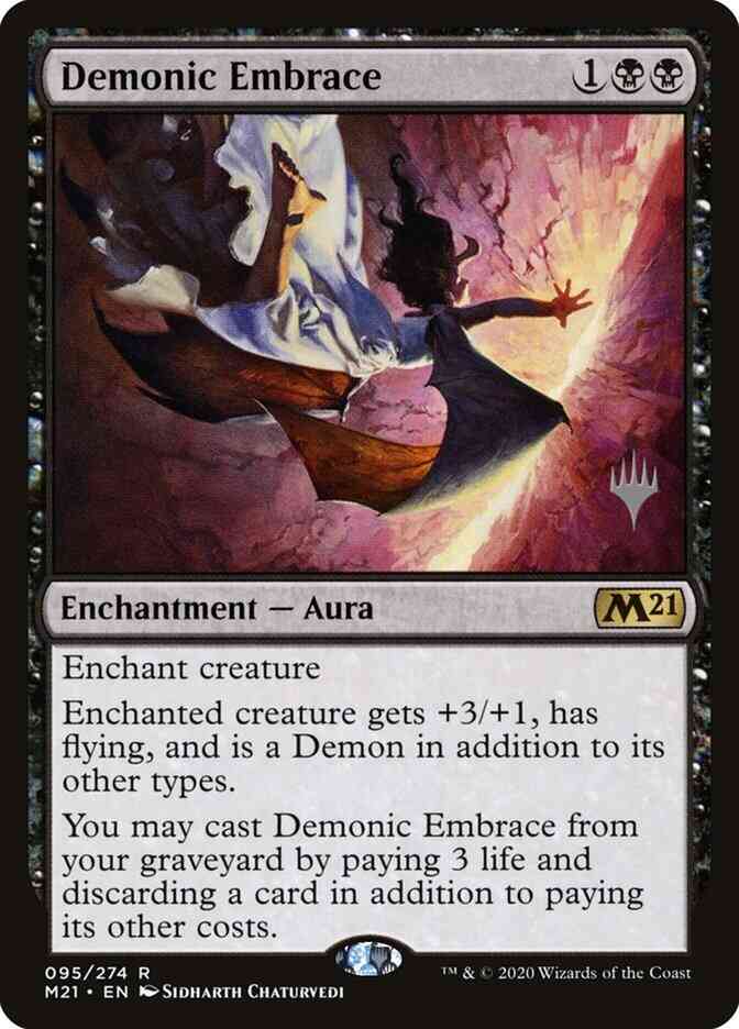 Demonic Embrace [Promo Pack] [95p] [Core Set 2021 Promos] [Non-Foil]