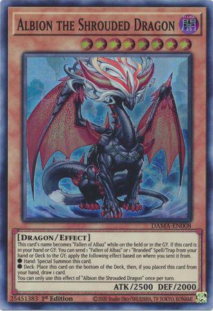 Albion the Shrouded Dragon - DAMA-EN008 - Super Rare - 1st Edition