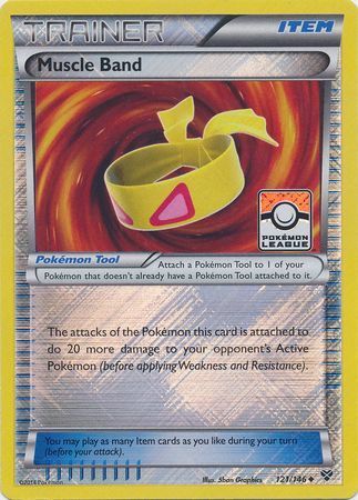 Muscle Band - 121/146 - Promotional - Crosshatch Reverse Holo Pokemon League Promo [Reverse Holo]
