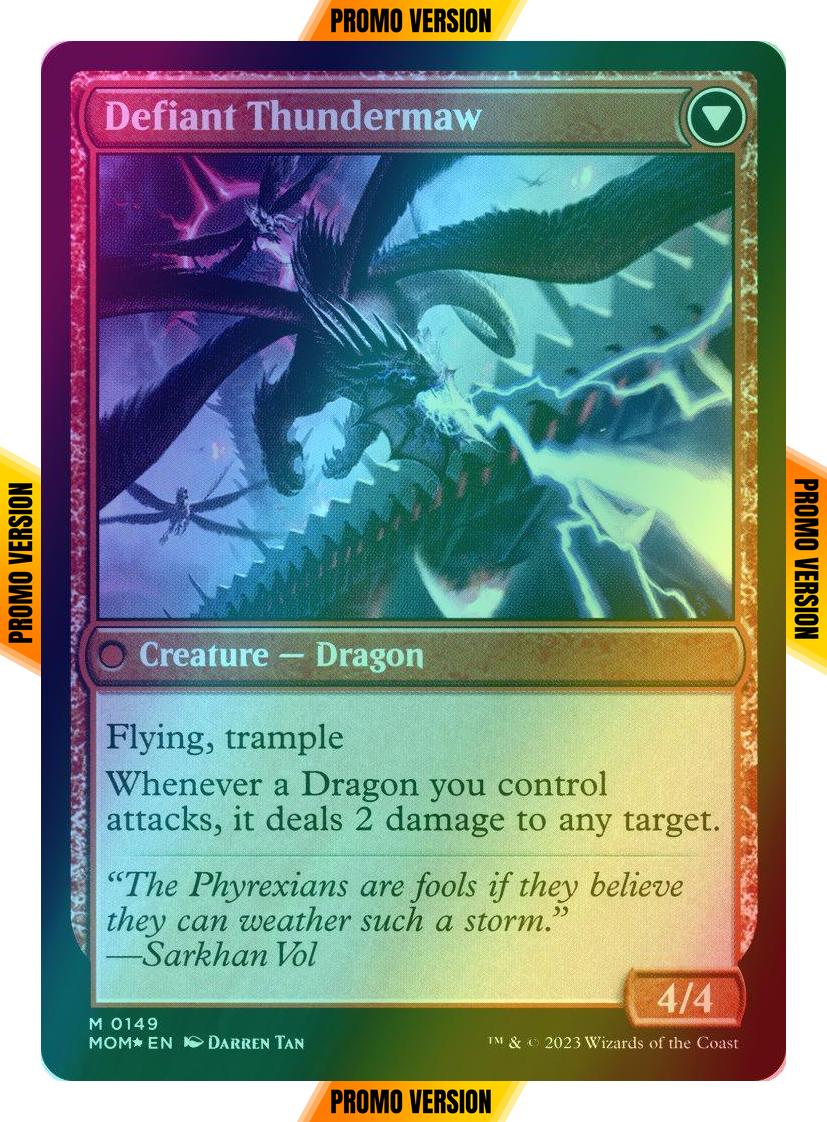 Invasion of Tarkir // Defiant Thundermaw [149s] [Prerelease] [March of the Machine: Promos] [Foil]
