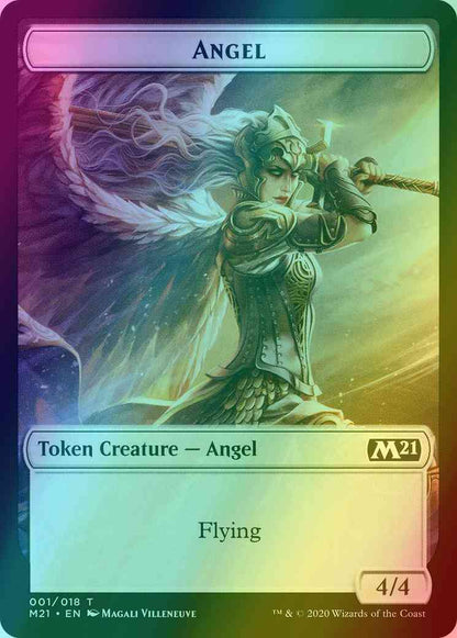 Angel Token (01) // Weird Token (13) [Core Set 2021 Tokens] [Foil]