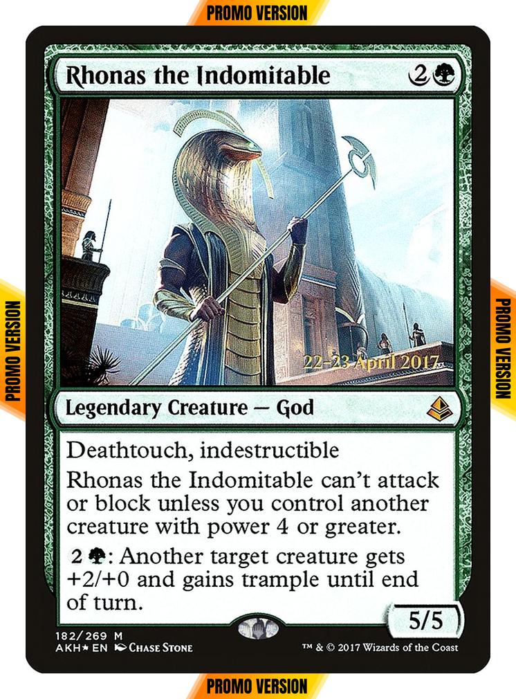 Rhonas the Indomitable [182s] [Amonkhet Promos] [Foil]