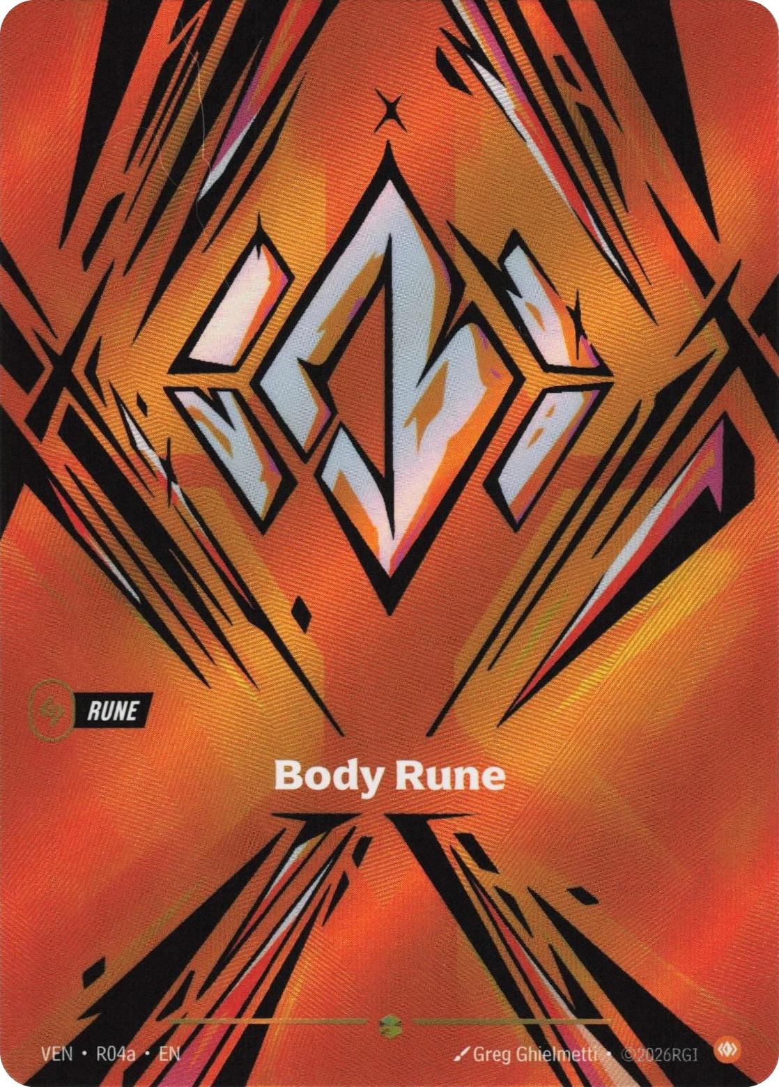 Body Rune (Alternate Art) - R04a [Vendetta] [Foil]