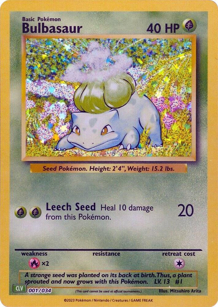 Bulbasaur - 001/034 - Promo - CLV [tcgc-CLV001] [Holo]