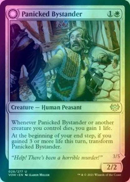 Panicked Bystander // Cackling Culprit [28] [Innistrad: Crimson Vow] [Foil]