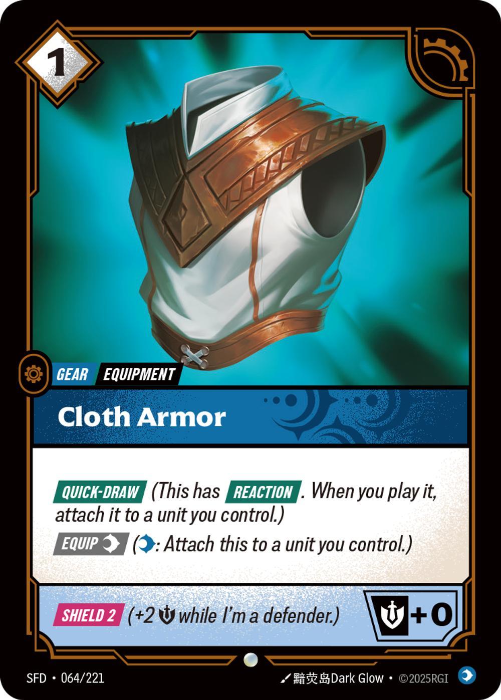 Cloth Armor - 064/221 [Spiritforged] [Non Foil]