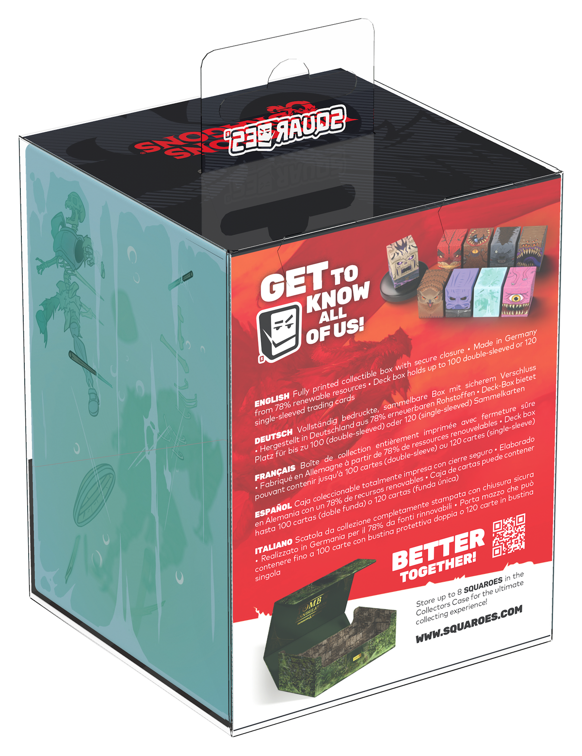 Ultimate Guard Squaroes Deck Box - 100 - Dungeons And Dragons - Gelatinous Cube