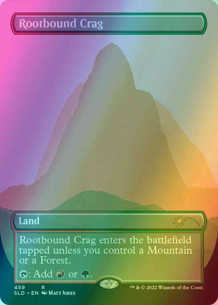 Rootbound Crag [0459] [Borderless] [Matt Jukes] [Secret Lair Drop] [Foil]