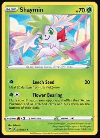 Shaymin - 015/185 - Rare Holo [swsh4-015] [Reverse Holo]