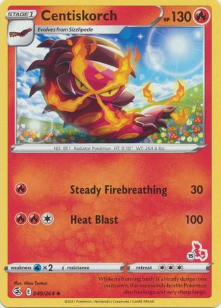 Centiskorch - 49/264 - Uncommon - Cinderace Stamp [ba02-CIN15] [Non-Holo]