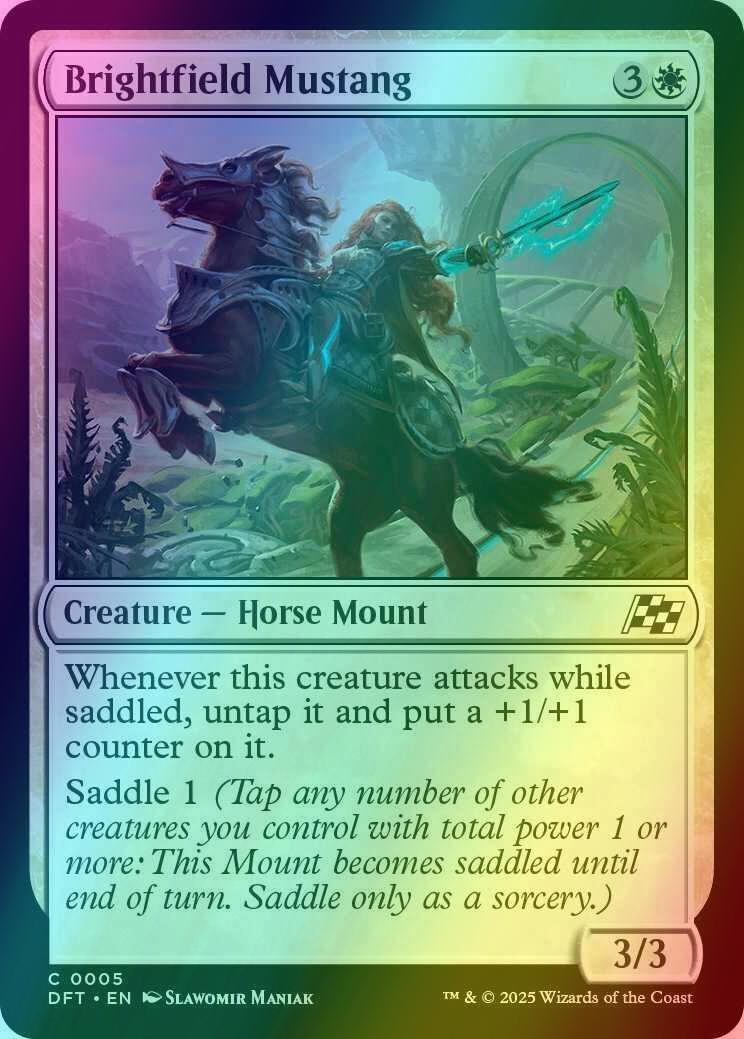 Brightfield Mustang [5] [Aetherdrift] [Foil]