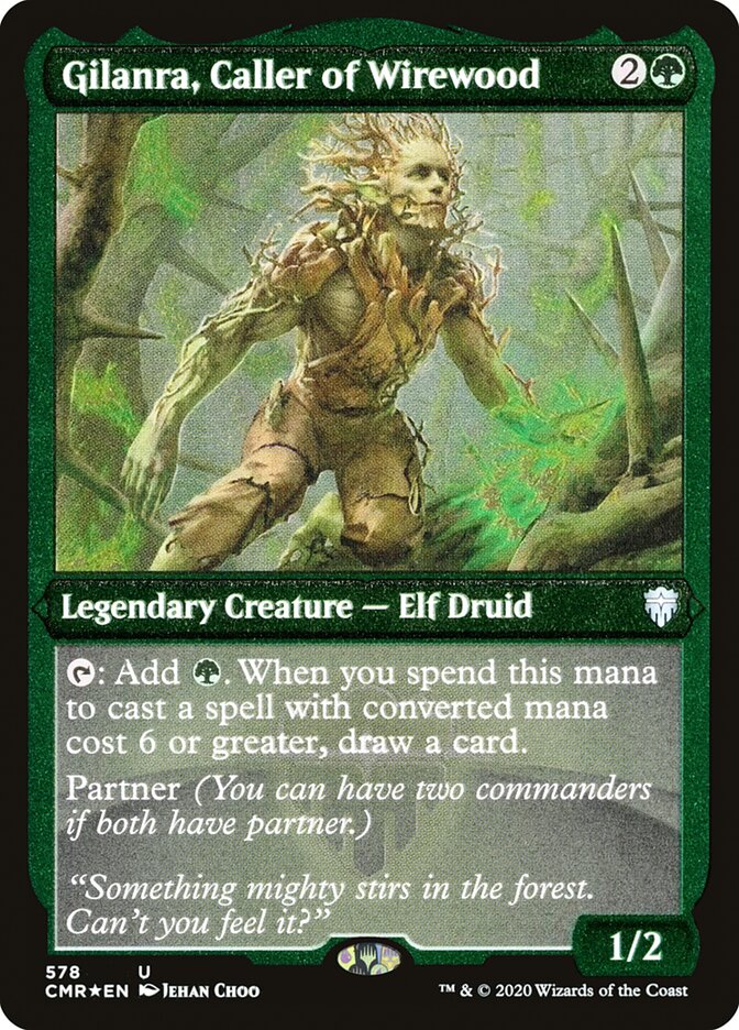 Gilanra, Caller of Wirewood [578] [Commander Legends] [Etched Foil]