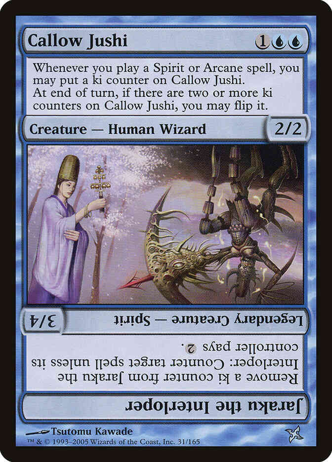 Callow Jushi // Jaraku the Interloper [31] [Betrayers of Kamigawa] [Non-Foil]