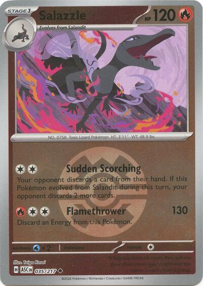 Salazzle - Quick Ball - 035/217 - Uncommon [me025-035] [Reverse Holo]